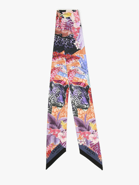 Zijden Lint Jungle 82x5,5cm Lancel Blauw charms A13877